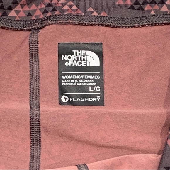 The North Face Capri Adult Size Large Gray/Pink Running Tights FlashDry Women - Picture 6 of 7